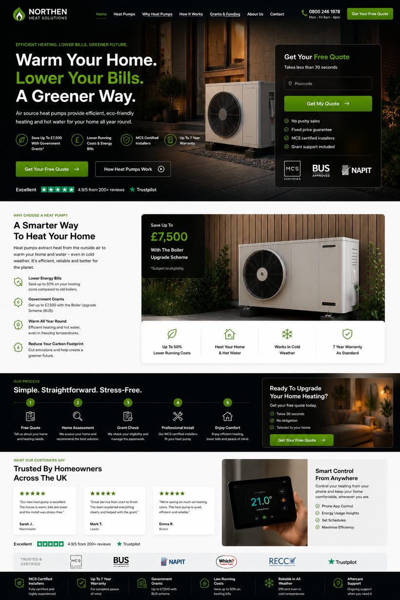 InstallerHQ Heat Solutions demo website